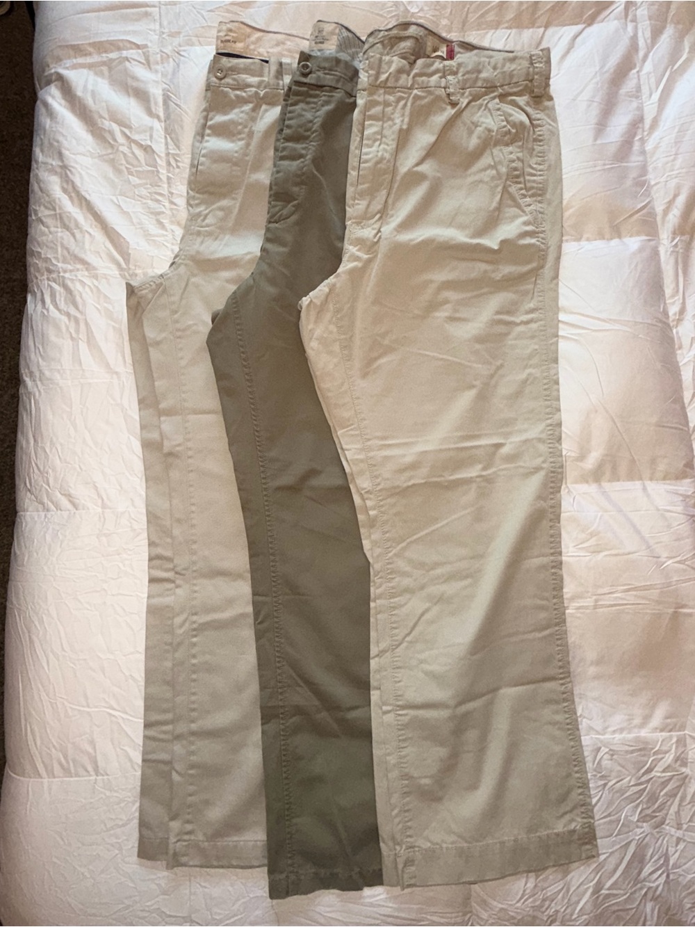 GAP Men’s Chino Trousers in Beige, Olive, and Tan